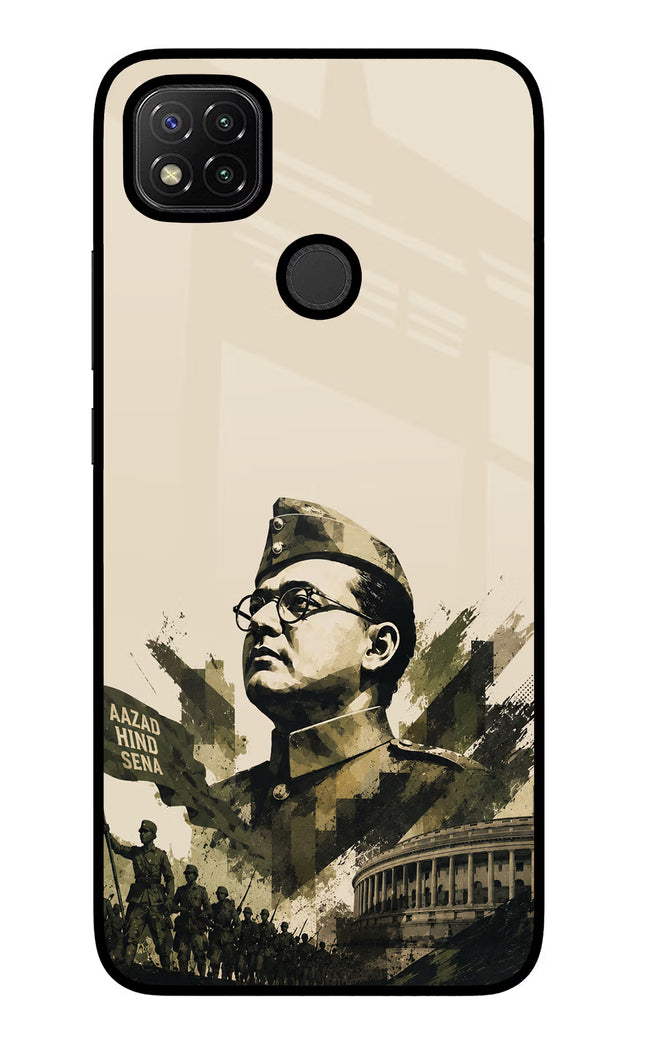 Netaji Rising Redmi 9 Glass Case