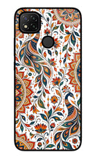 White Mayura Redmi 9 Glass Case