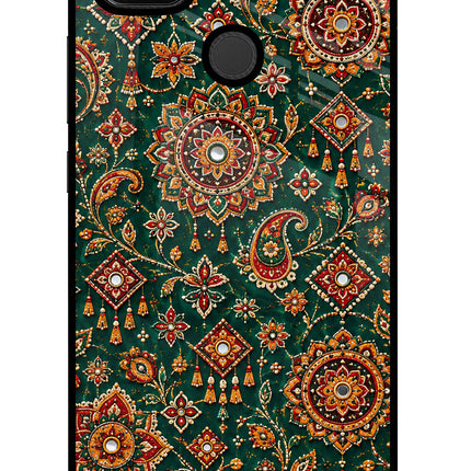 Green Pataka Redmi 9 Glass Case