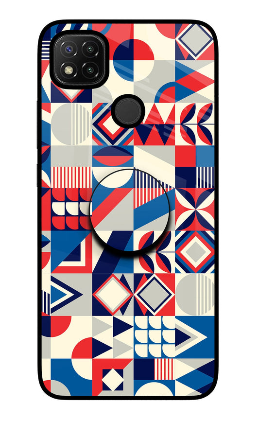 Colorful Pattern Redmi 9 Glass Case