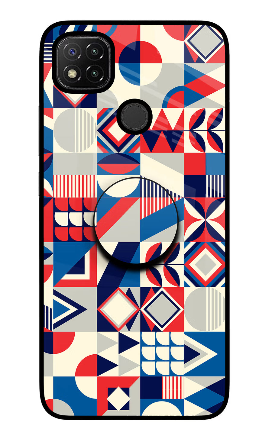 Colorful Pattern Redmi 9 Pop Case, Glass case