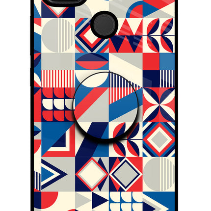 Colorful Pattern Redmi 9 Glass Case
