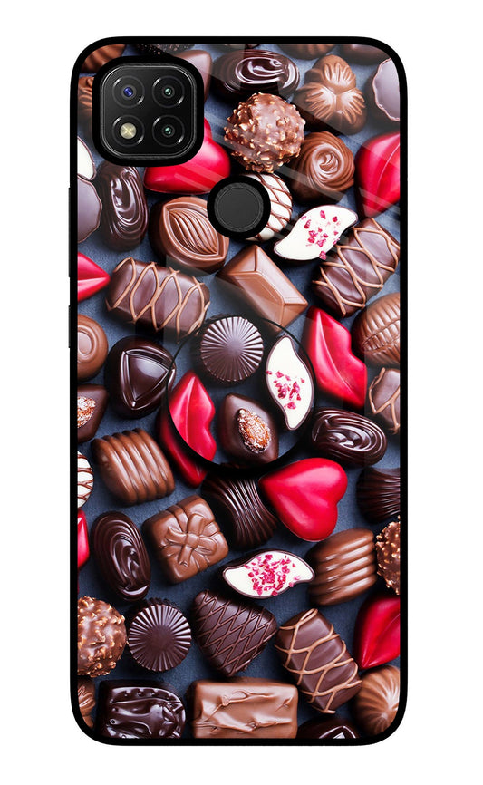 Chocolates Redmi 9 Glass Case