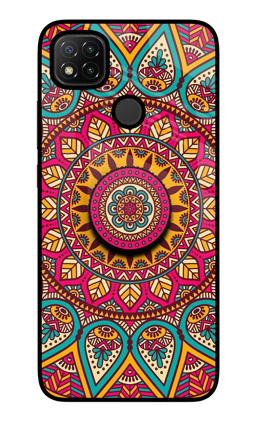 Mandala Redmi 9 Pop Case, Glass case