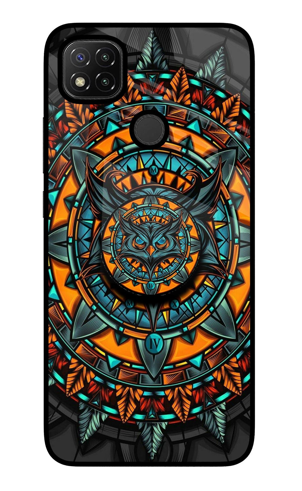 Angry Owl Redmi 9 Glass Case