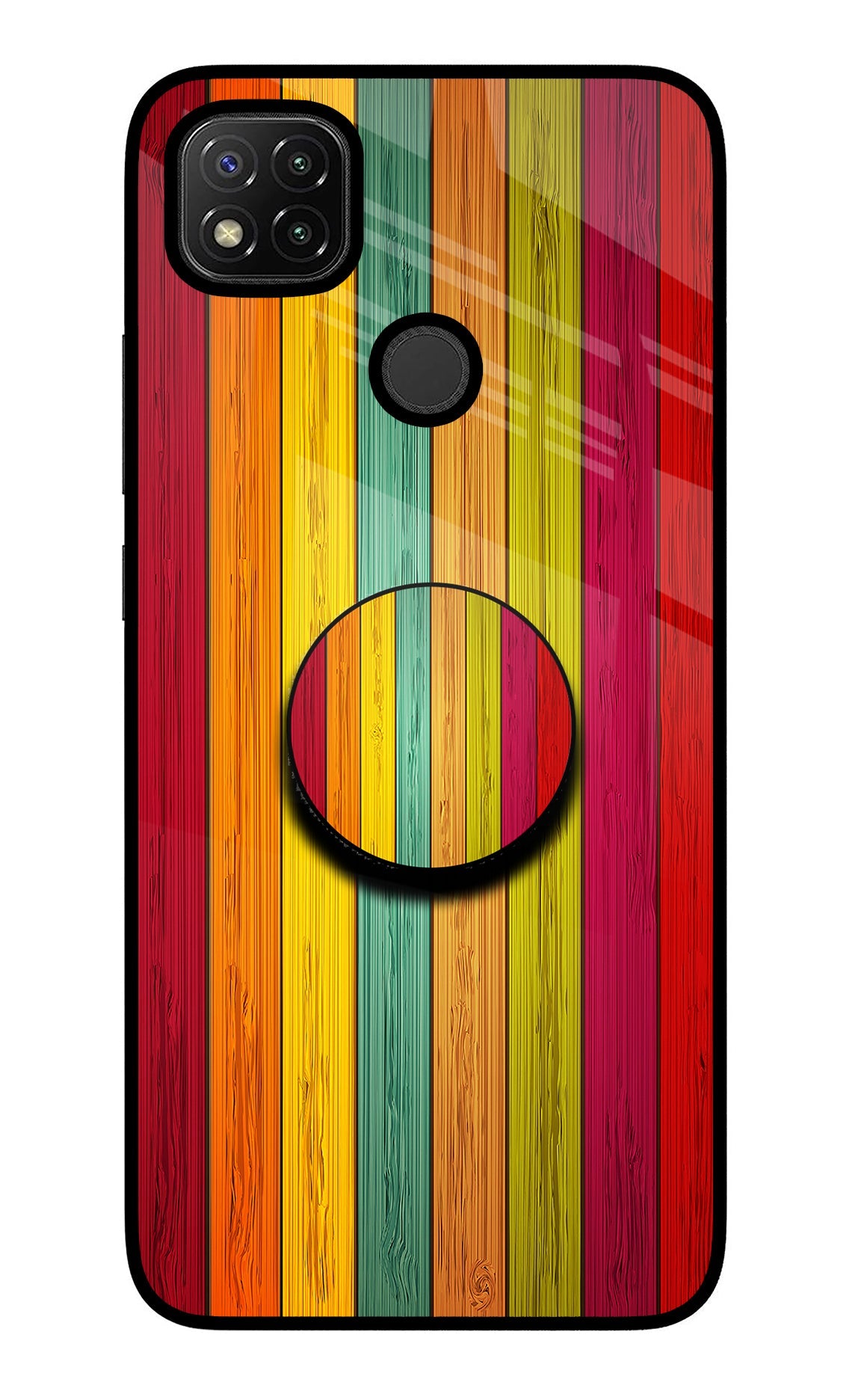 Multicolor Wooden Redmi 9 Pop Case