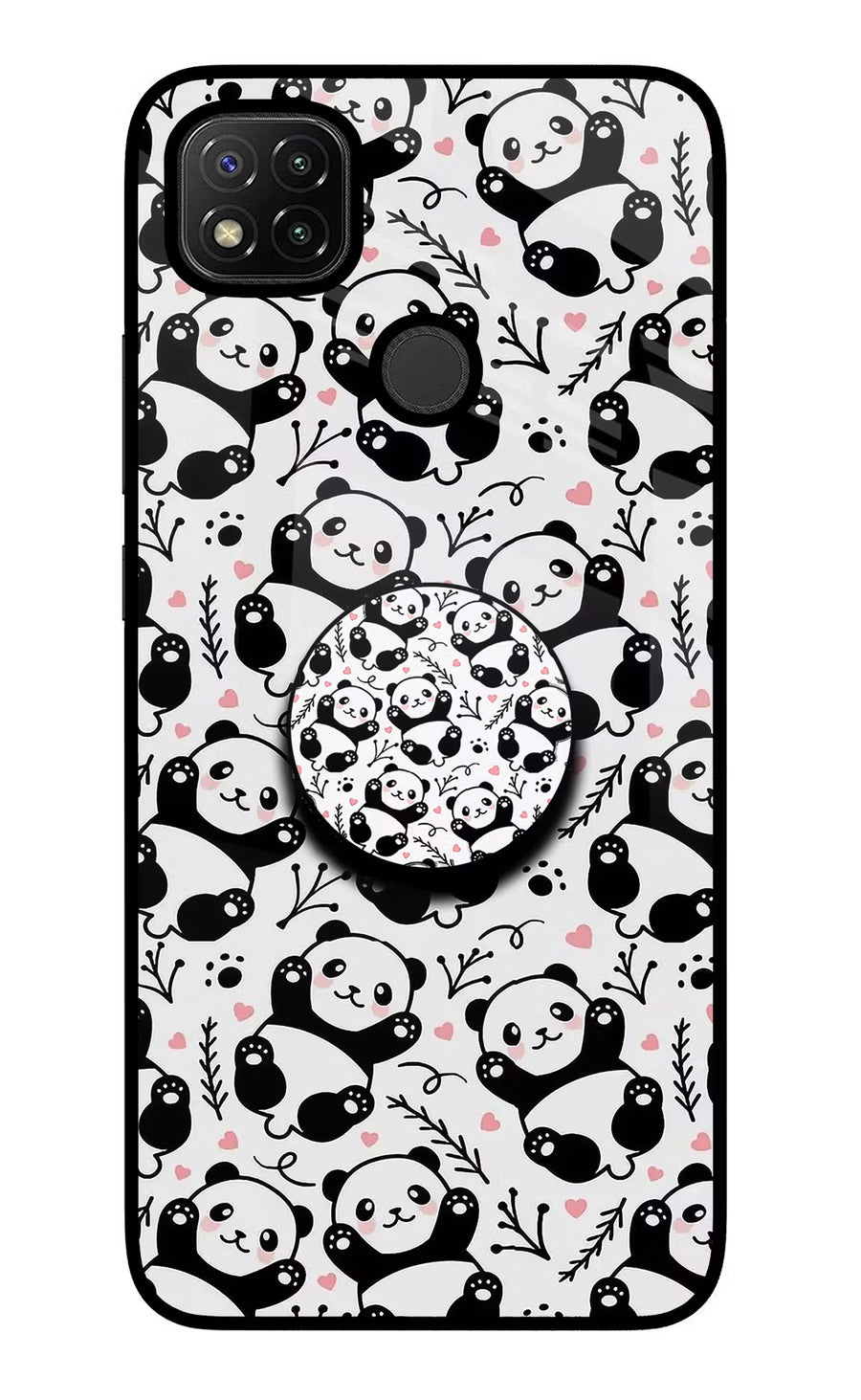 Cute Panda Redmi 9 Pop Case, Glass case