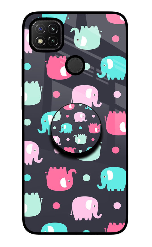 Baby Elephants Redmi 9 Glass Case