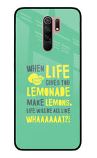 Quote Redmi 9 Prime/Poco M2/M2 reloaded Glass Case Back Cover by Casekaro
