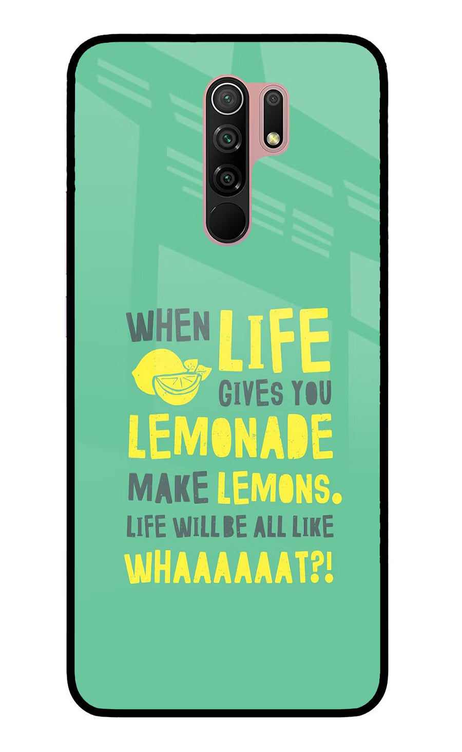 Quote Redmi 9 Prime/Poco M2/M2 reloaded Back Cover, Glass case