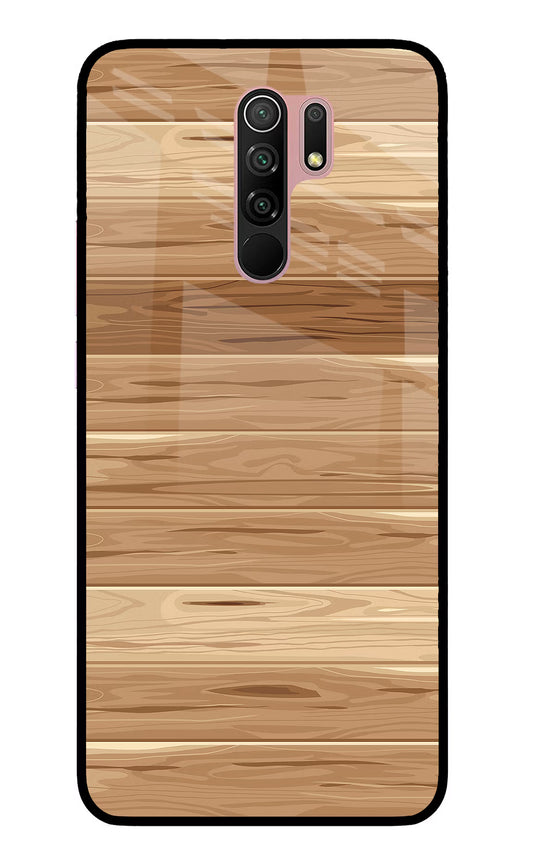 Wooden Vector Redmi 9 Prime/Poco M2/M2 reloaded Glass Case