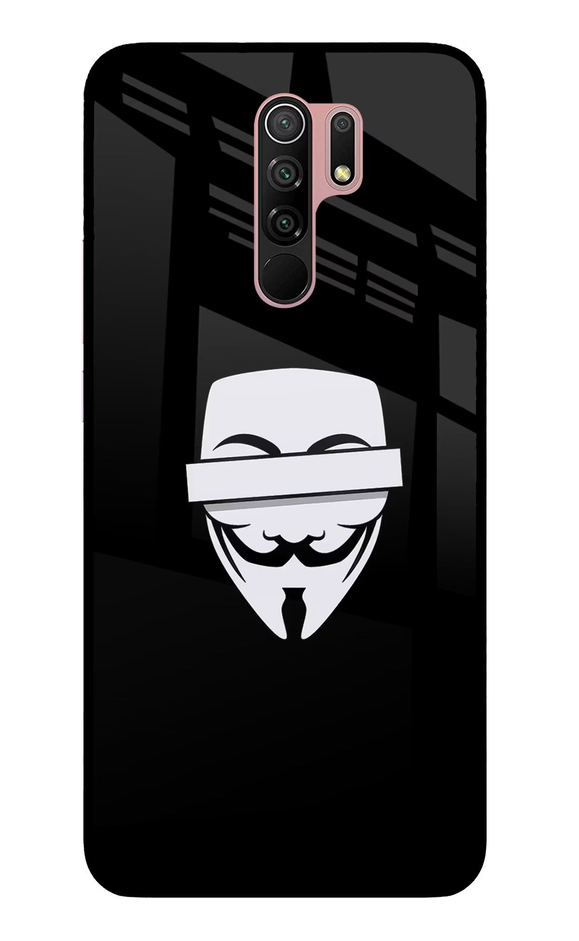 Anonymous Face Redmi 9 Prime/Poco M2/M2 reloaded Glass Case