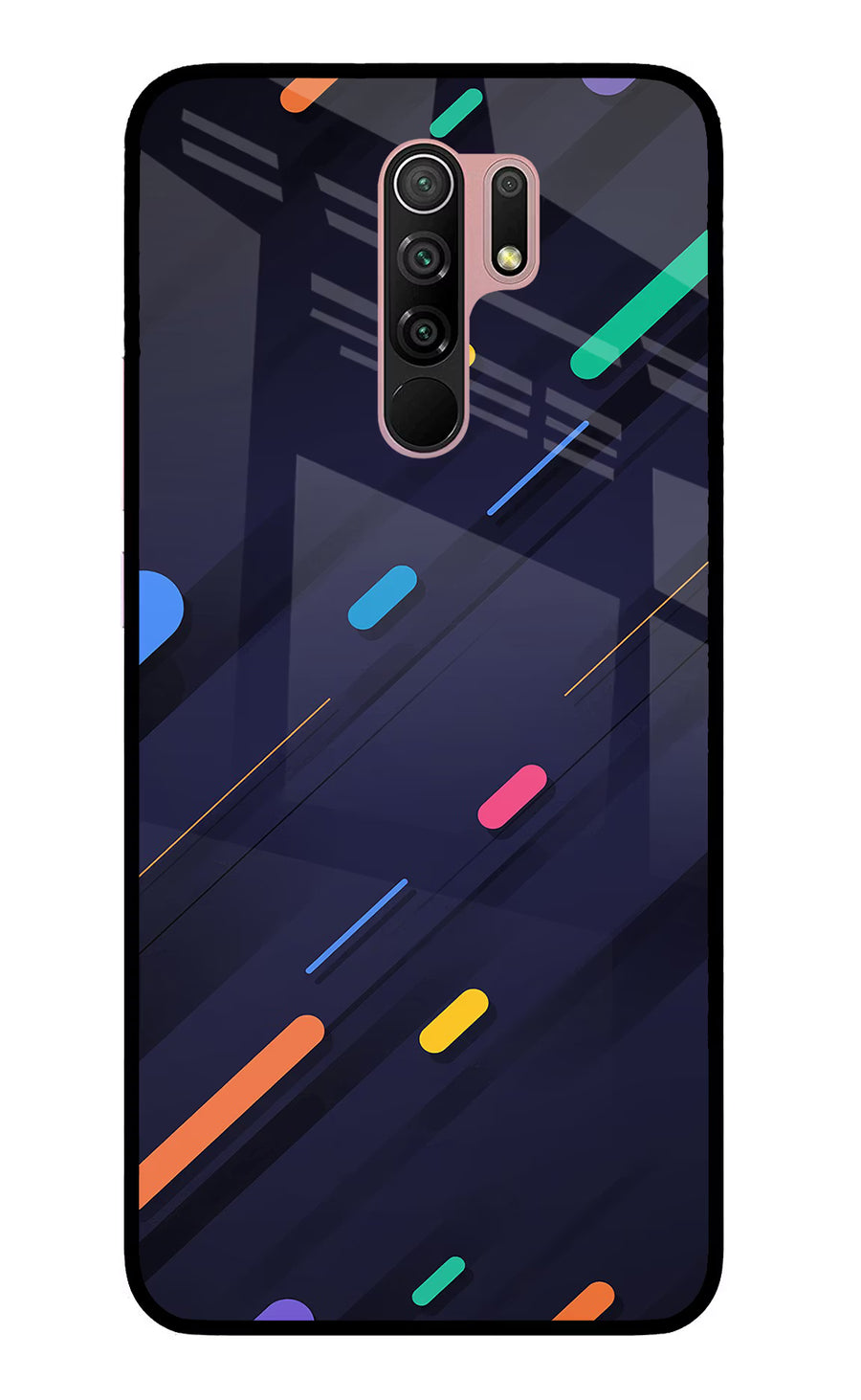 Abstract Design Redmi 9 Prime/Poco M2/M2 reloaded Back Cover, Glass case