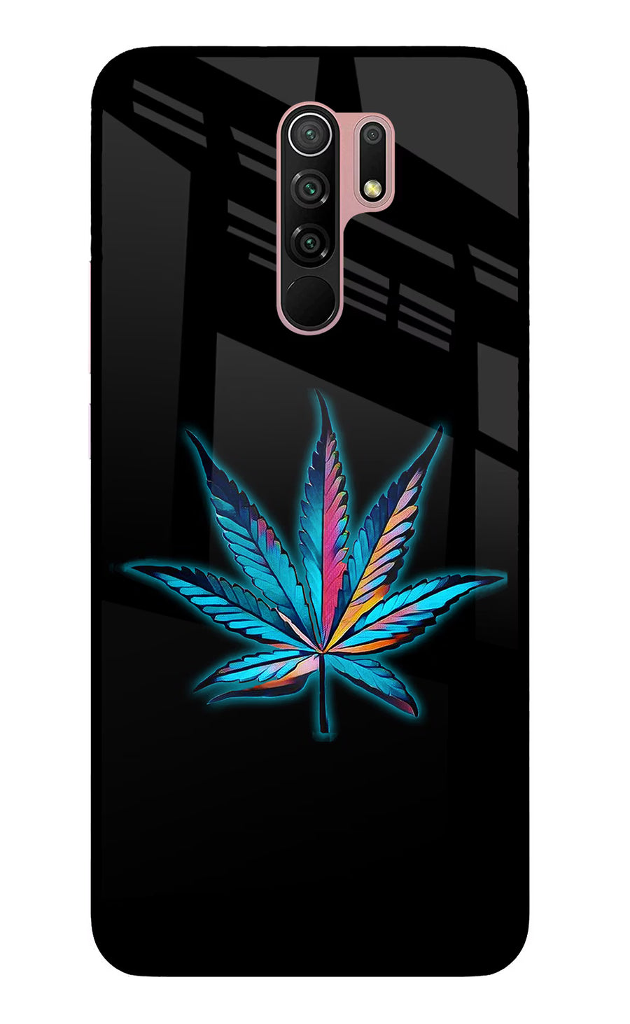Weed Redmi 9 Prime/Poco M2/M2 reloaded Back Cover, Glass case