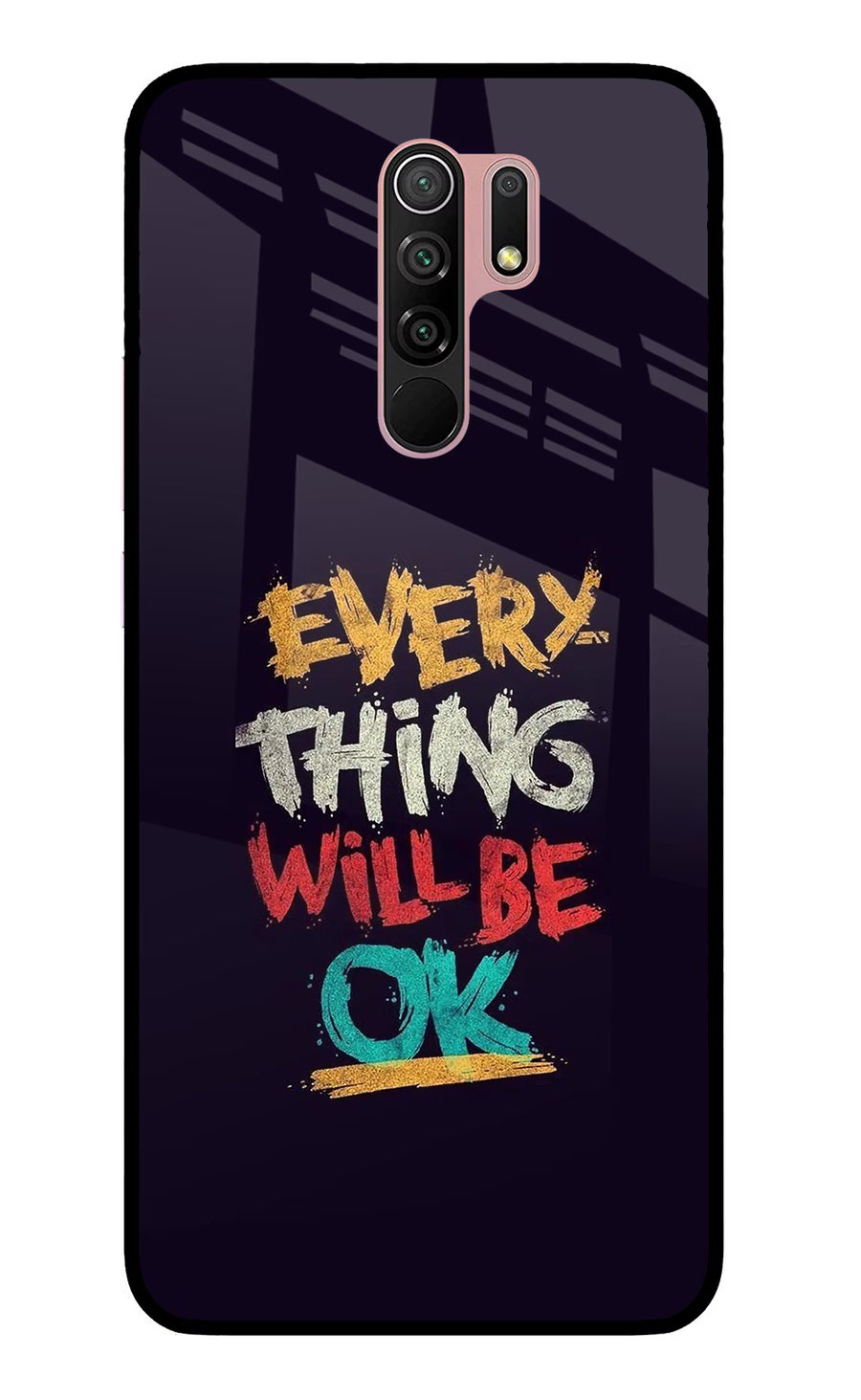Everything Will Be Ok Redmi 9 Prime/Poco M2/M2 reloaded Back Cover, Glass case