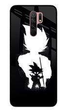 Goku Shadow Redmi 9 Prime/Poco M2/M2 reloaded Glass Case Back Cover by Casekaro