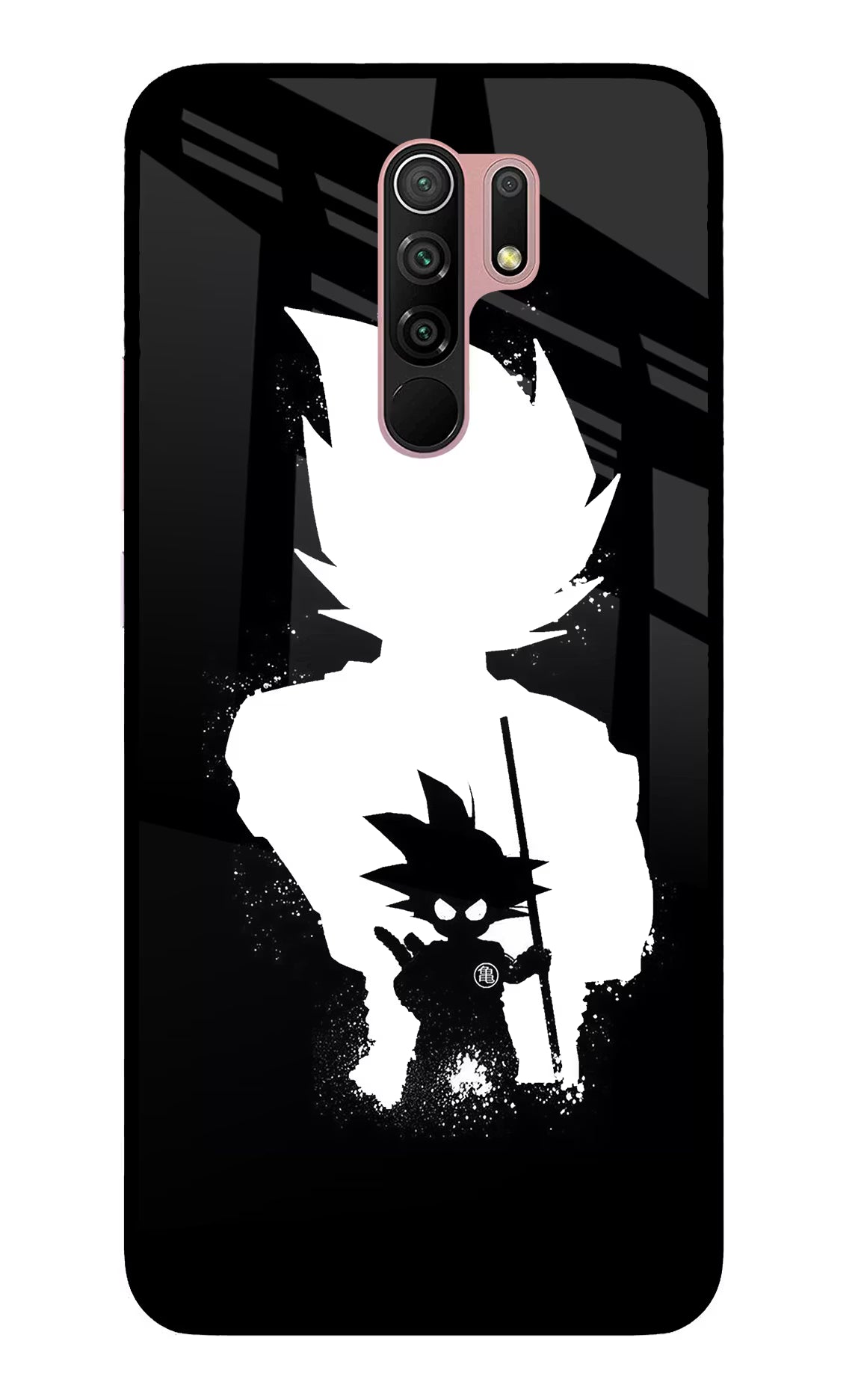Goku Shadow Redmi 9 Prime/Poco M2/M2 reloaded Glass Case Back Cover by Casekaro