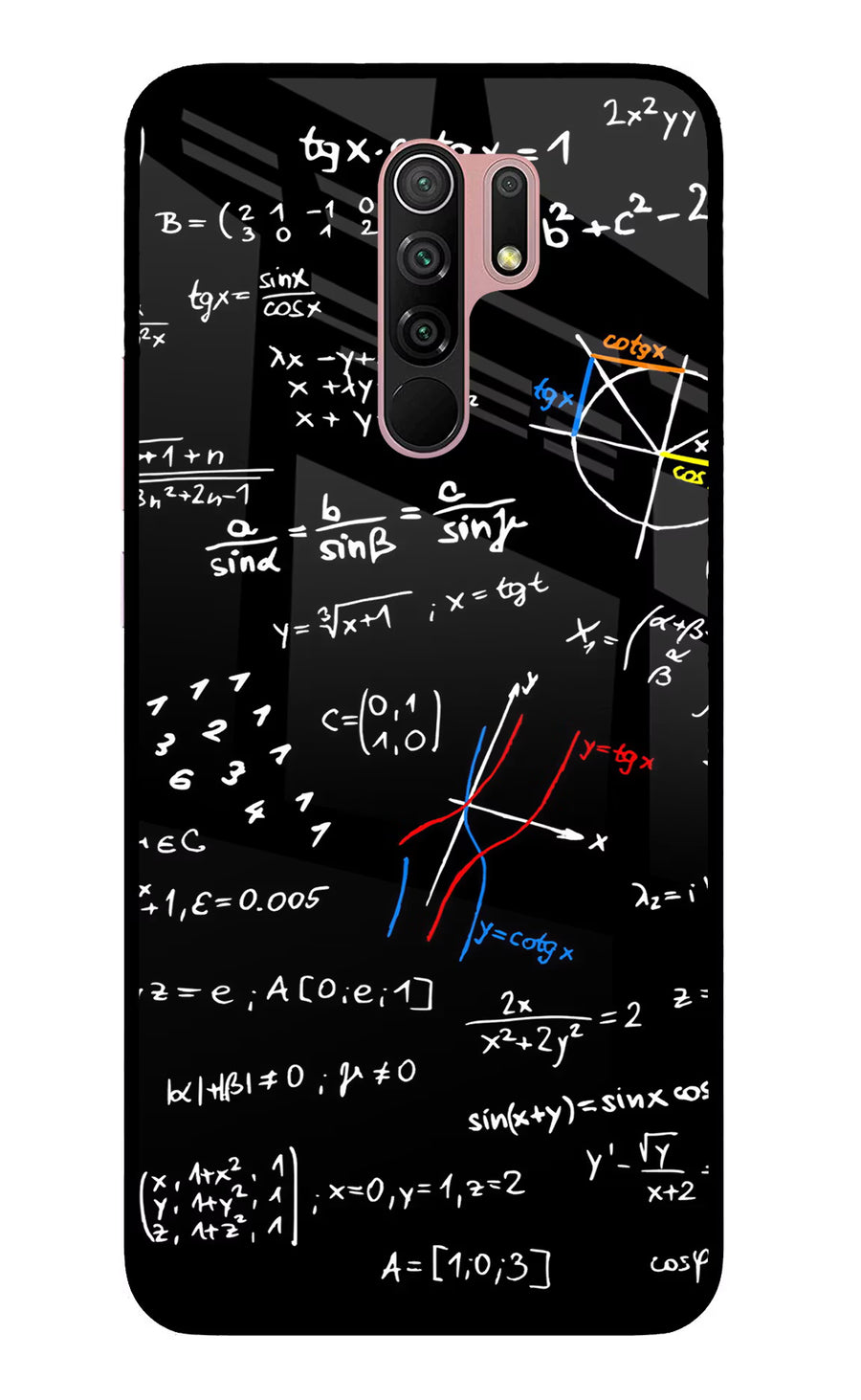 Mathematics Formula Redmi 9 Prime/Poco M2/M2 reloaded Back Cover, Glass case