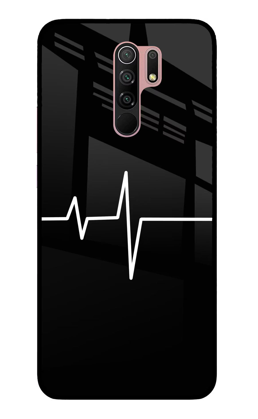 Heart Beats Redmi 9 Prime/Poco M2/M2 reloaded Back Cover, Glass case
