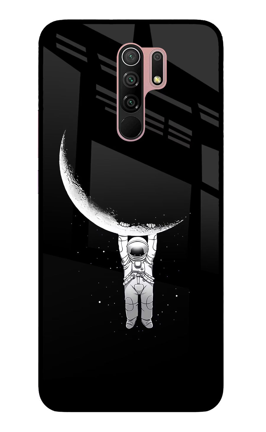 Moon Space Redmi 9 Prime/Poco M2/M2 reloaded Back Cover, Glass case