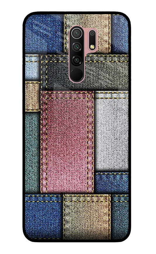 Multicolor Jeans Redmi 9 Prime/Poco M2/M2 reloaded Glass Case