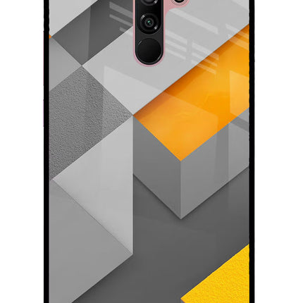 Abstract Redmi 9 Prime/Poco M2/M2 reloaded Glass Case Back Cover by Casekaro