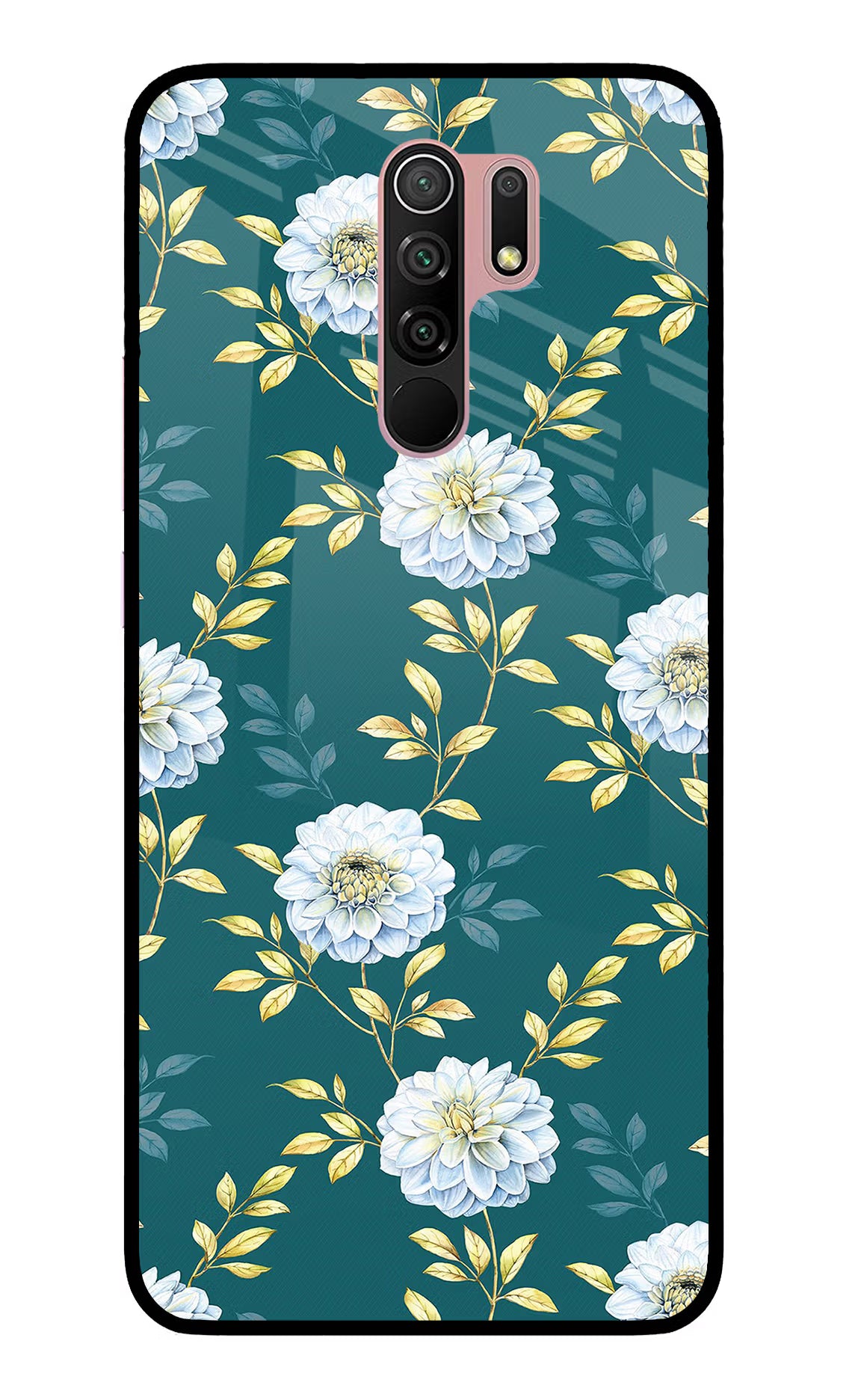 Flowers Redmi 9 Prime/Poco M2/M2 reloaded Glass Case Back Cover by Casekaro