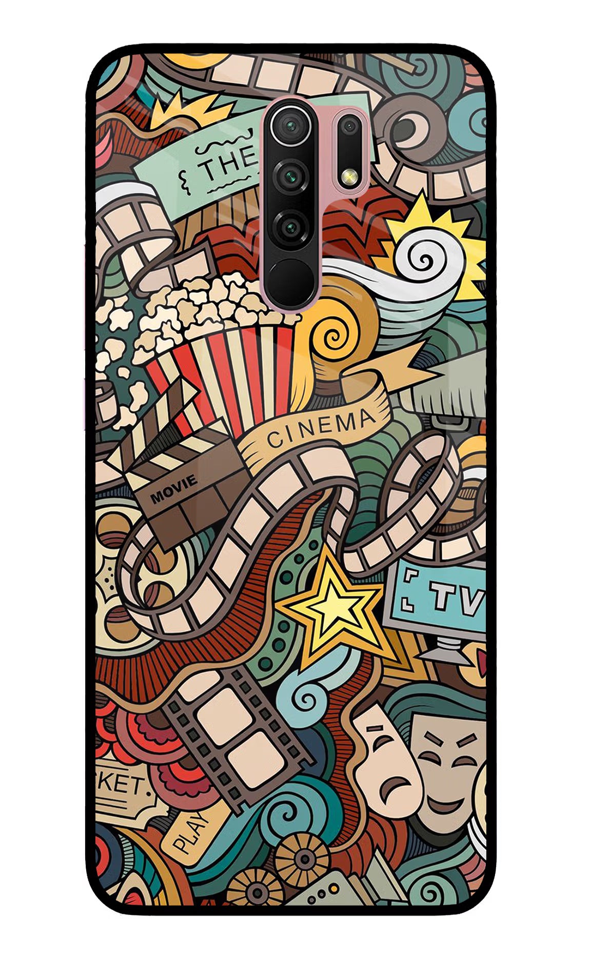 Cinema Abstract Redmi 9 Prime/Poco M2/M2 reloaded Glass Case