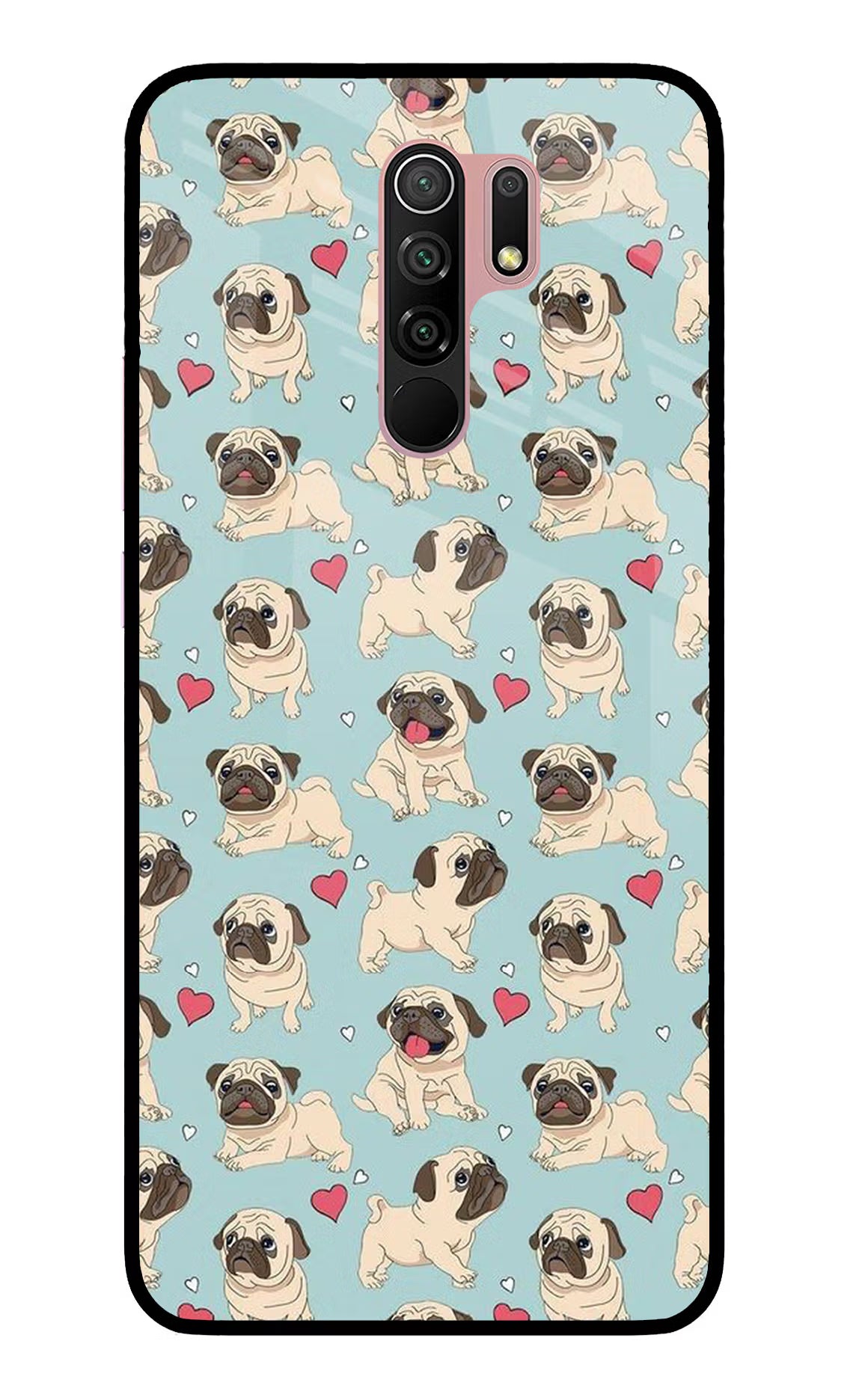 Pug Dog Redmi 9 Prime/Poco M2/M2 reloaded Glass Case