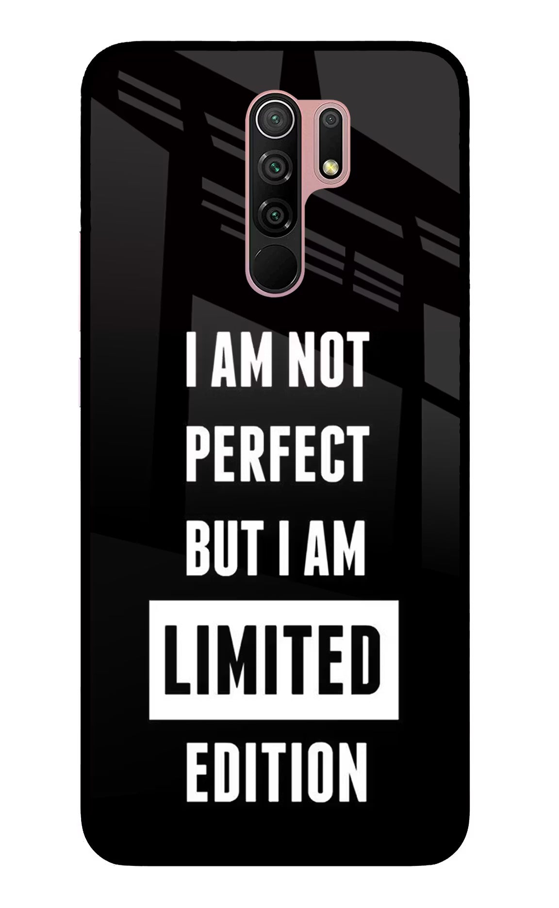 I Am Not Perfect But I Am Limited Edition Redmi 9 Prime/Poco M2/M2 reloaded Glass Case Back Cover by Casekaro