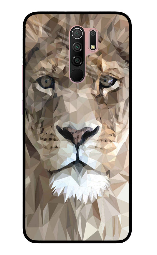 Lion Art Redmi 9 Prime/Poco M2/M2 reloaded Glass Case