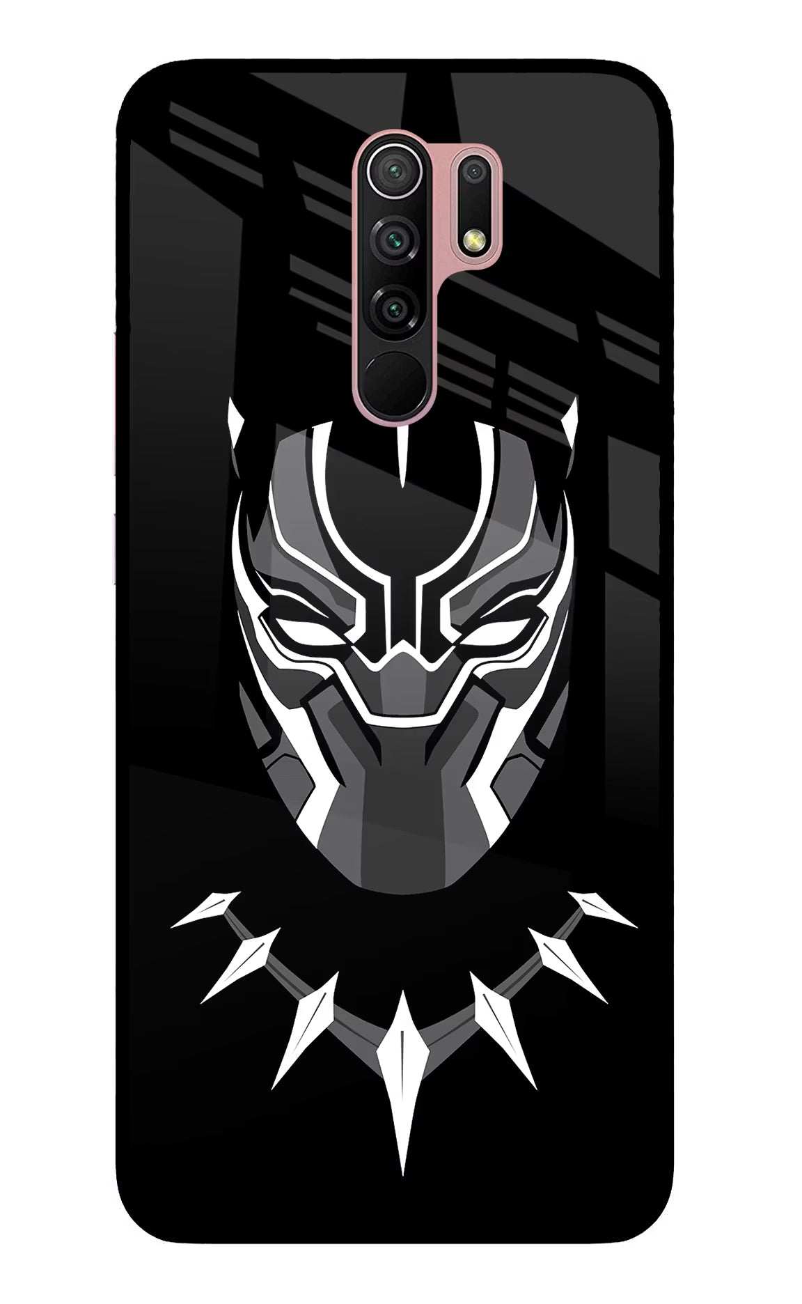Black Panther Redmi 9 Prime/Poco M2/M2 reloaded Glass Case Back Cover by Casekaro