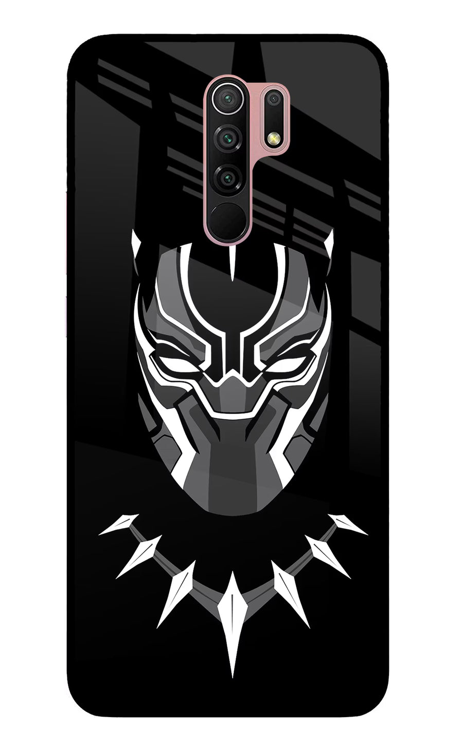 Black Panther Redmi 9 Prime/Poco M2/M2 reloaded Back Cover, Glass case