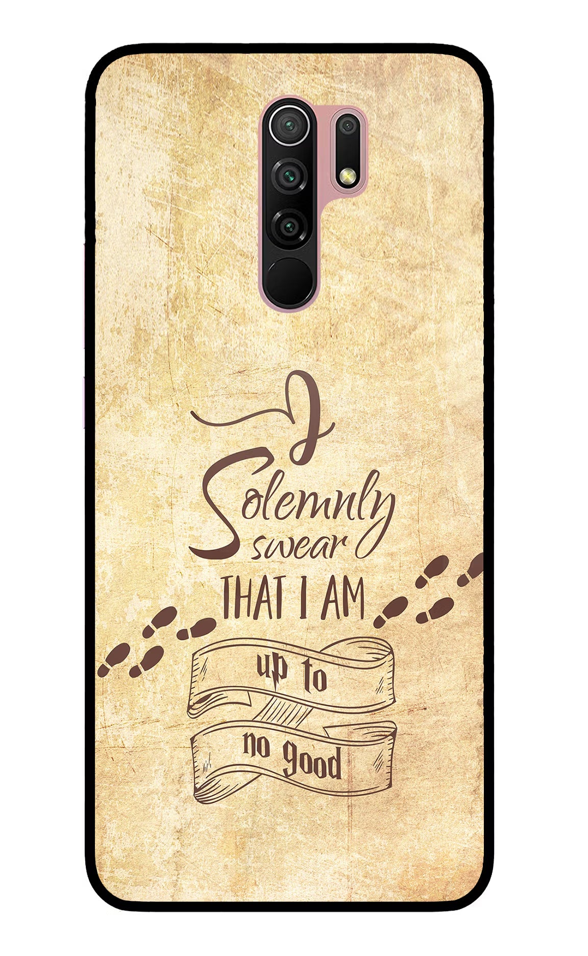 I Solemnly swear that i up to no good Redmi 9 Prime/Poco M2/M2 reloaded Glass Case Back Cover by Casekaro