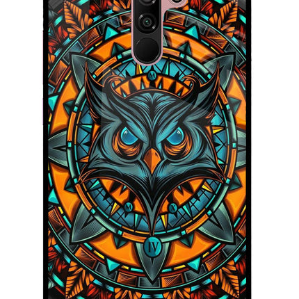Angry Owl Art Redmi 9 Prime/Poco M2/M2 reloaded Glass Case Back Cover by Casekaro