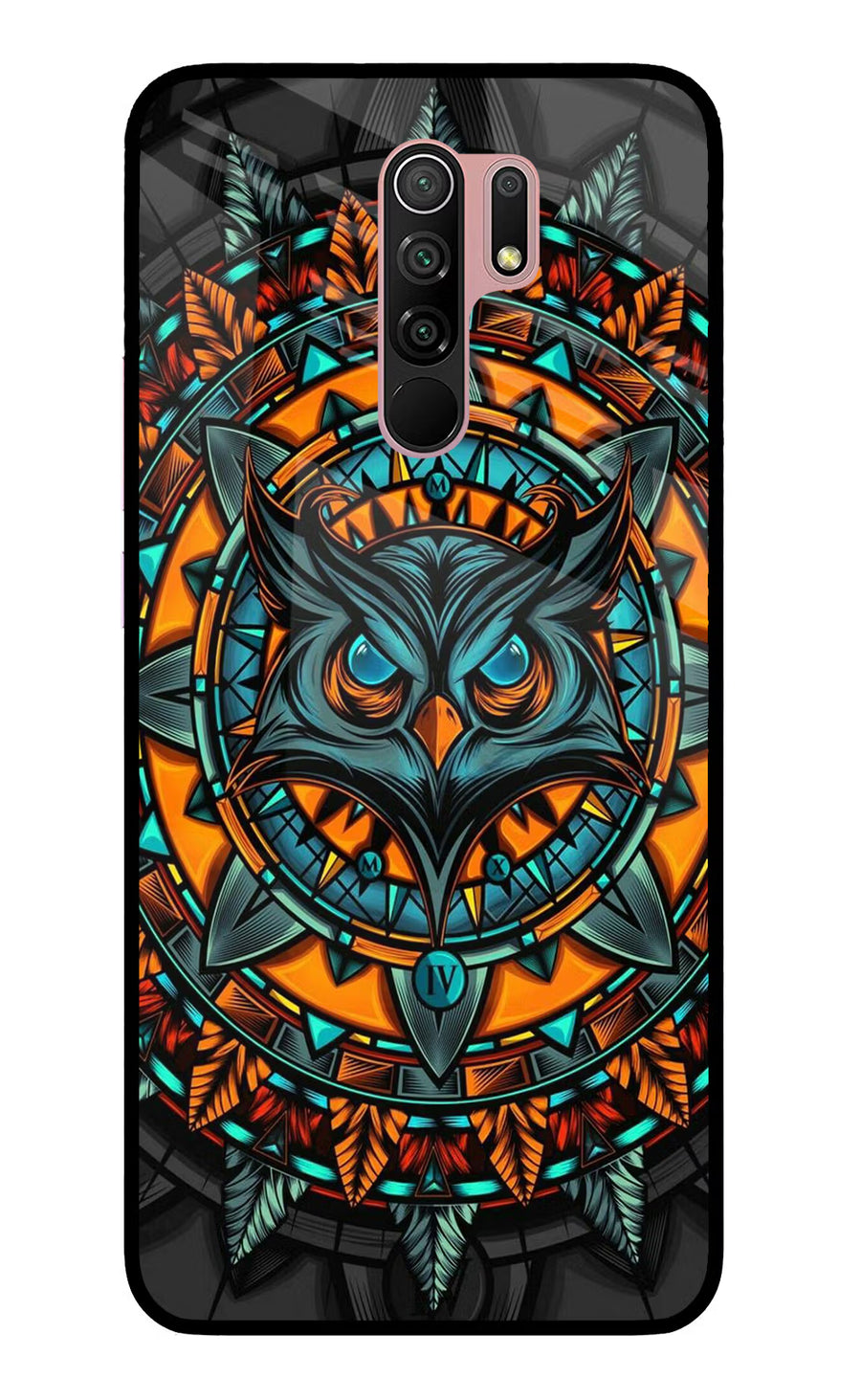 Angry Owl Art Redmi 9 Prime/Poco M2/M2 reloaded Back Cover, Glass case