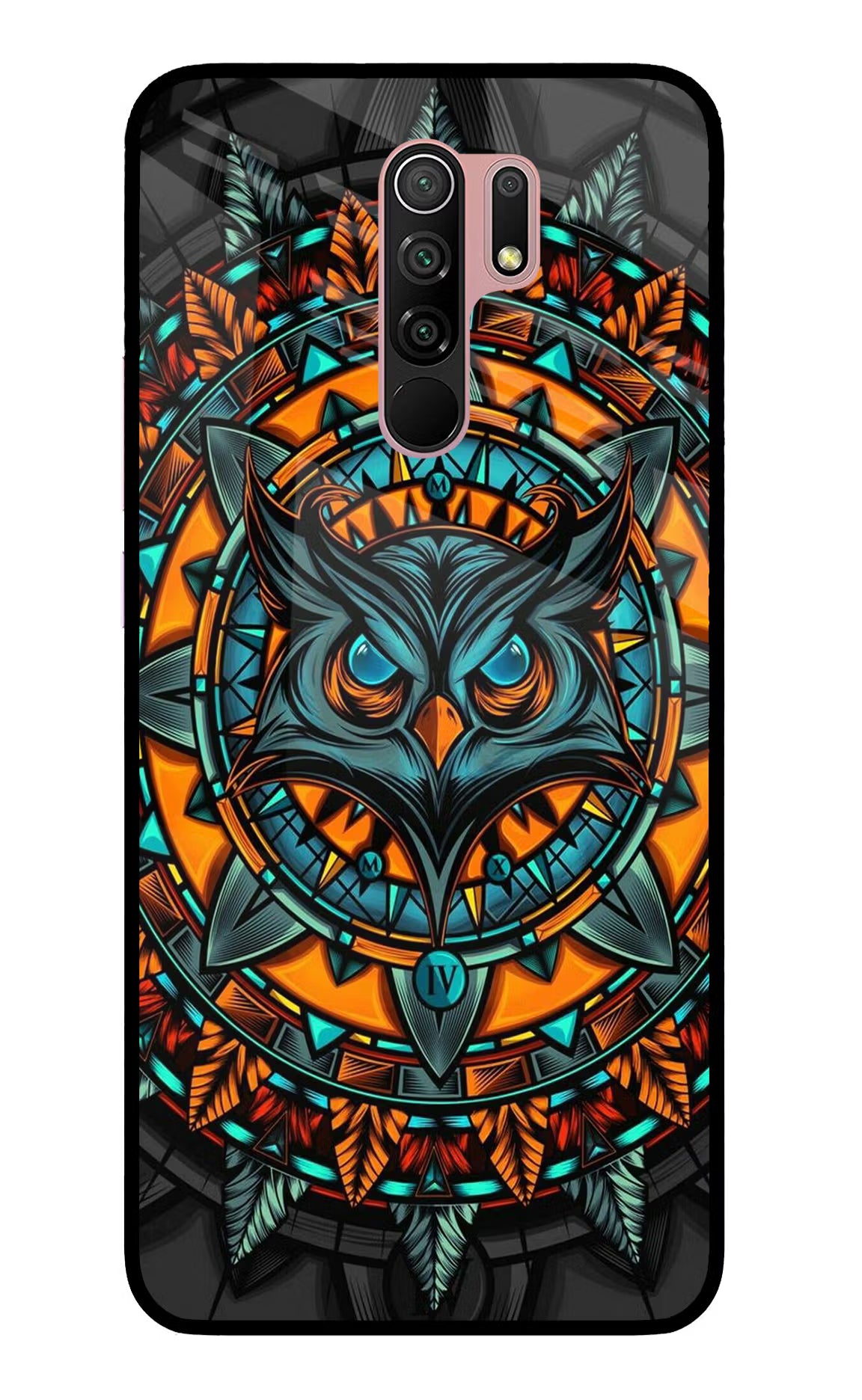Angry Owl Art Redmi 9 Prime/Poco M2/M2 reloaded Glass Case