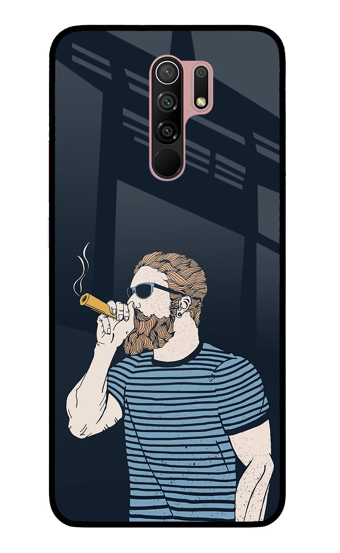 Smoking Redmi 9 Prime/Poco M2/M2 reloaded Glass Case Back Cover by Casekaro