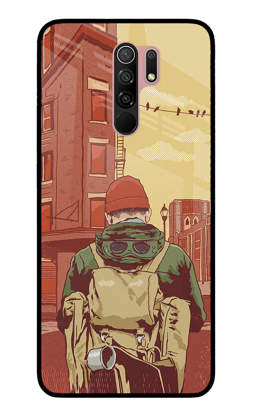 Adventurous Redmi 9 Prime/Poco M2/M2 reloaded Back Cover, Glass case