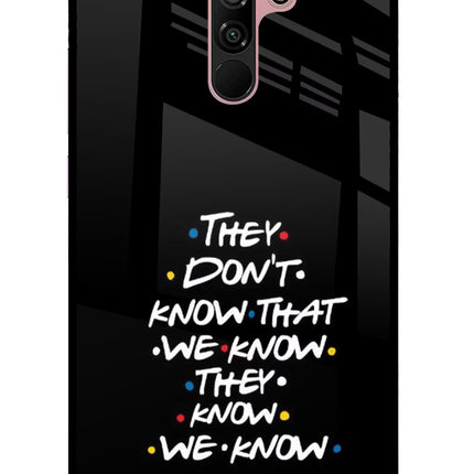FRIENDS Dialogue Redmi 9 Prime/Poco M2/M2 reloaded Glass Case Back Cover by Casekaro