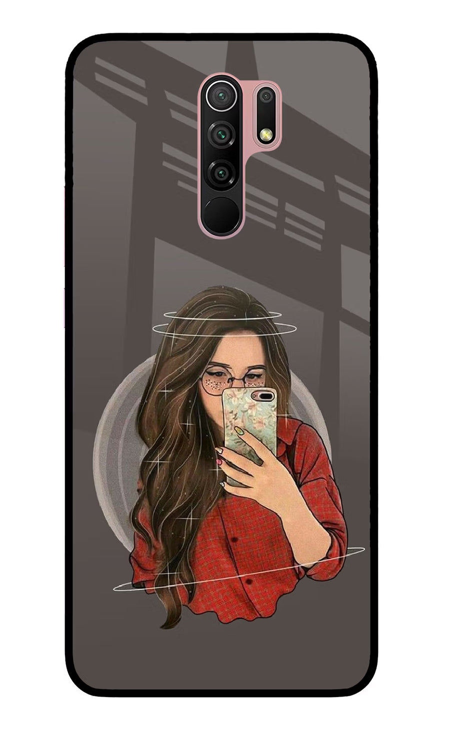 Selfie Queen Redmi 9 Prime/Poco M2/M2 reloaded Back Cover, Glass case