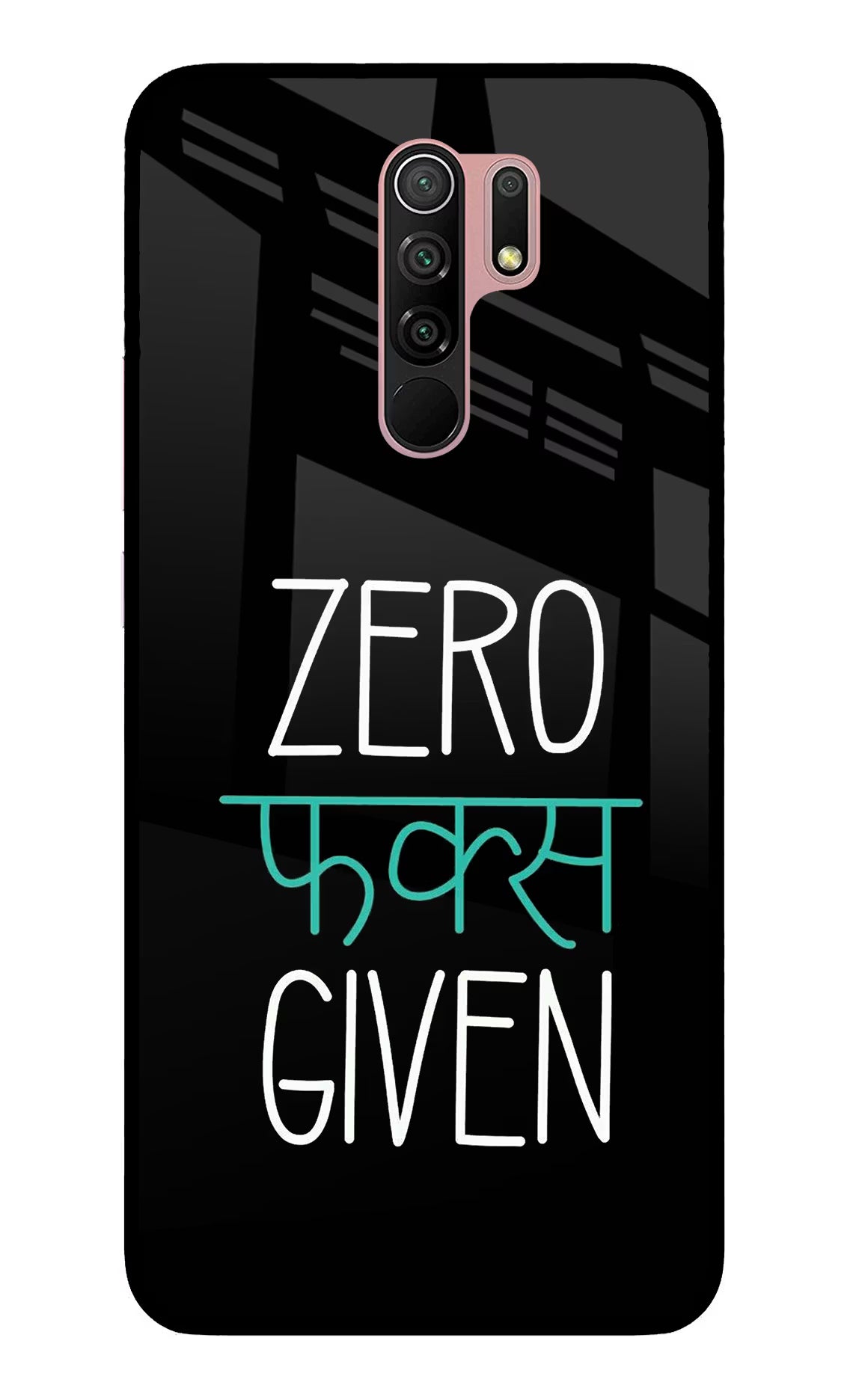 Zero Fucks Given Redmi 9 Prime/Poco M2/M2 reloaded Glass Case