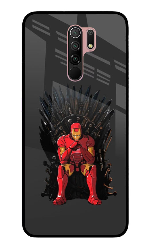 Ironman Throne Redmi 9 Prime/Poco M2/M2 reloaded Glass Case