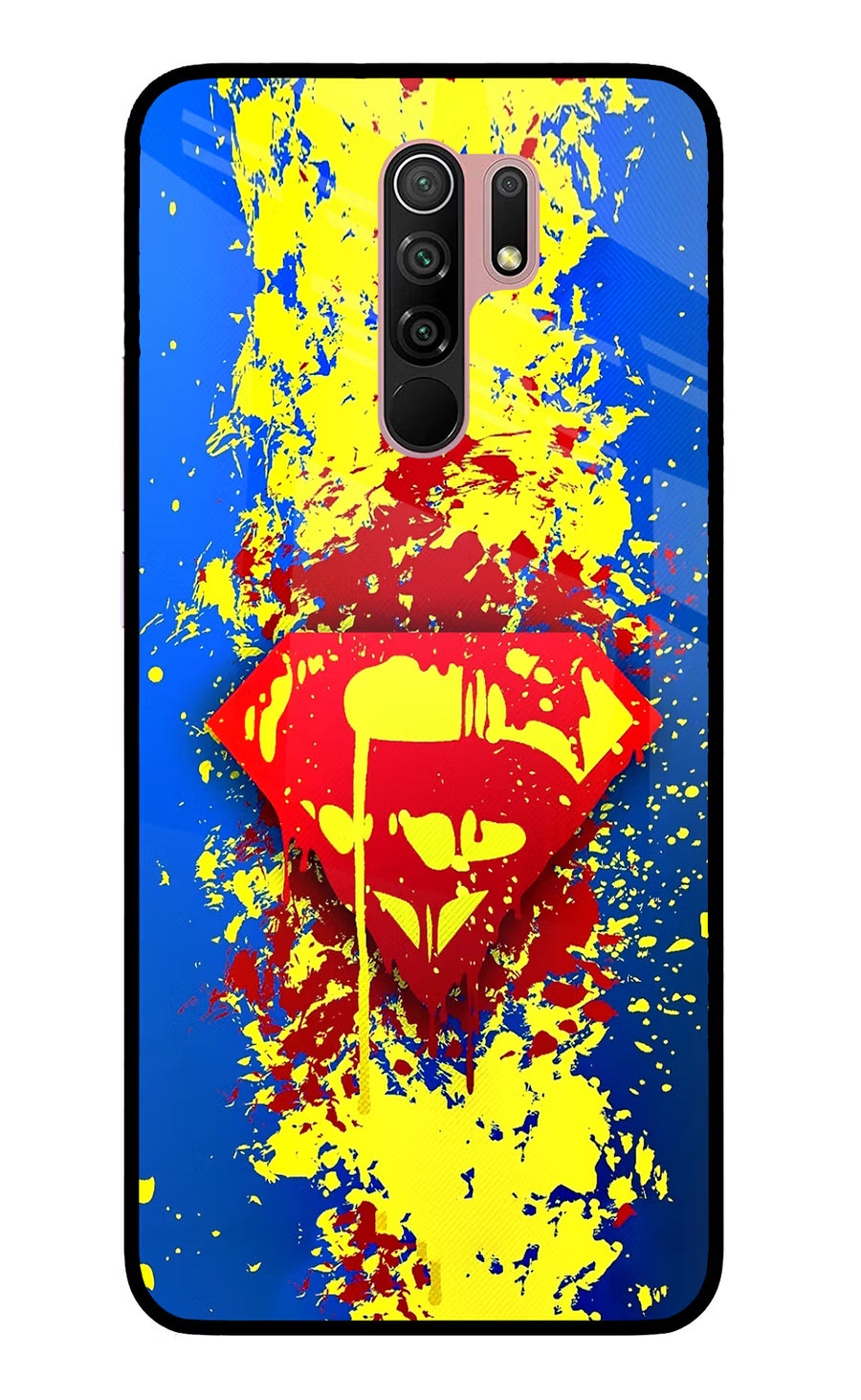 Superman logo Redmi 9 Prime/Poco M2/M2 reloaded Back Cover, Glass case