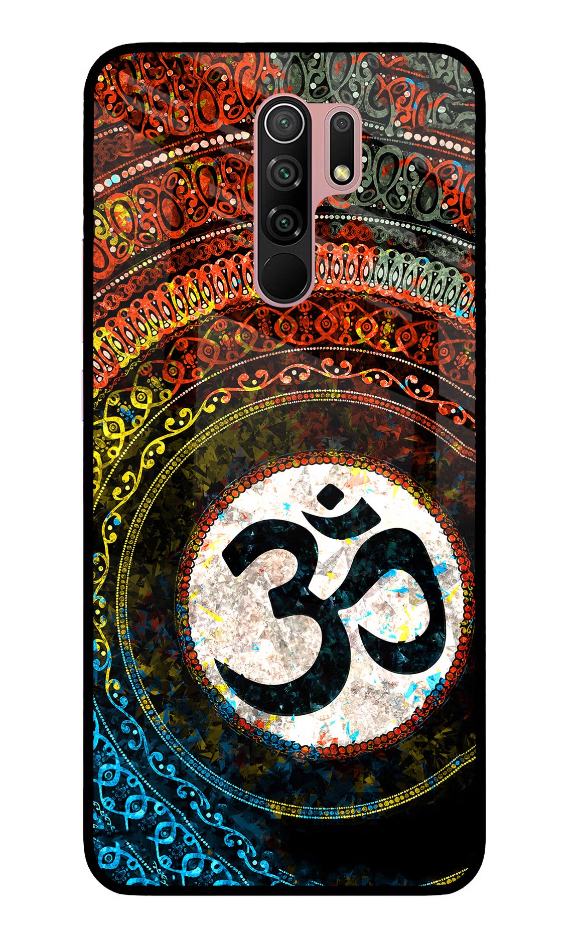 Om Cultural Redmi 9 Prime/Poco M2/M2 reloaded Glass Case Back Cover by Casekaro