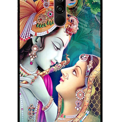 Lord Radha Krishna Redmi 9 Prime/Poco M2/M2 reloaded Glass Case Back Cover by Casekaro