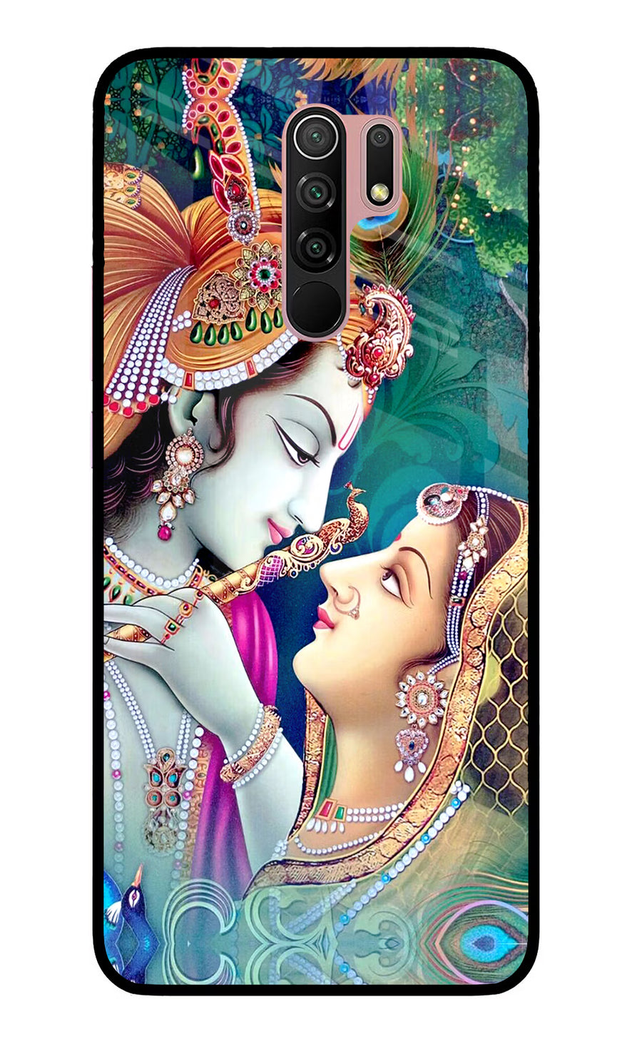 Lord Radha Krishna Redmi 9 Prime/Poco M2/M2 reloaded Back Cover, Glass case
