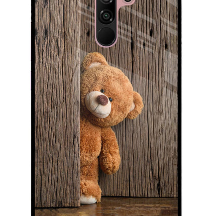 Teddy Wooden Redmi 9 Prime/Poco M2/M2 reloaded Glass Case