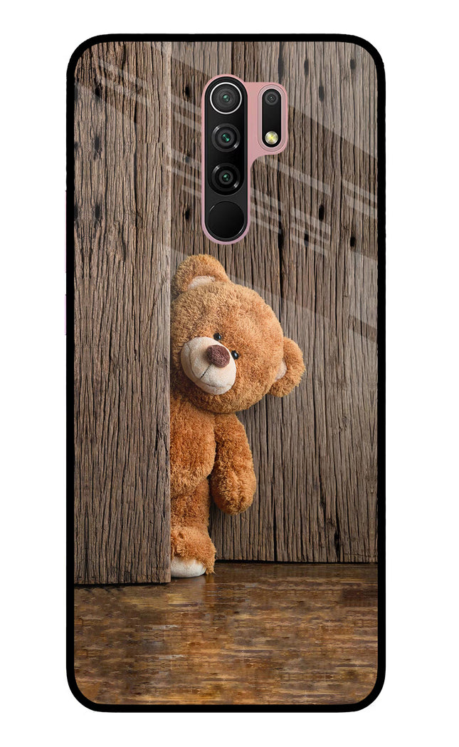 Teddy Wooden Redmi 9 Prime/Poco M2/M2 reloaded Glass Case