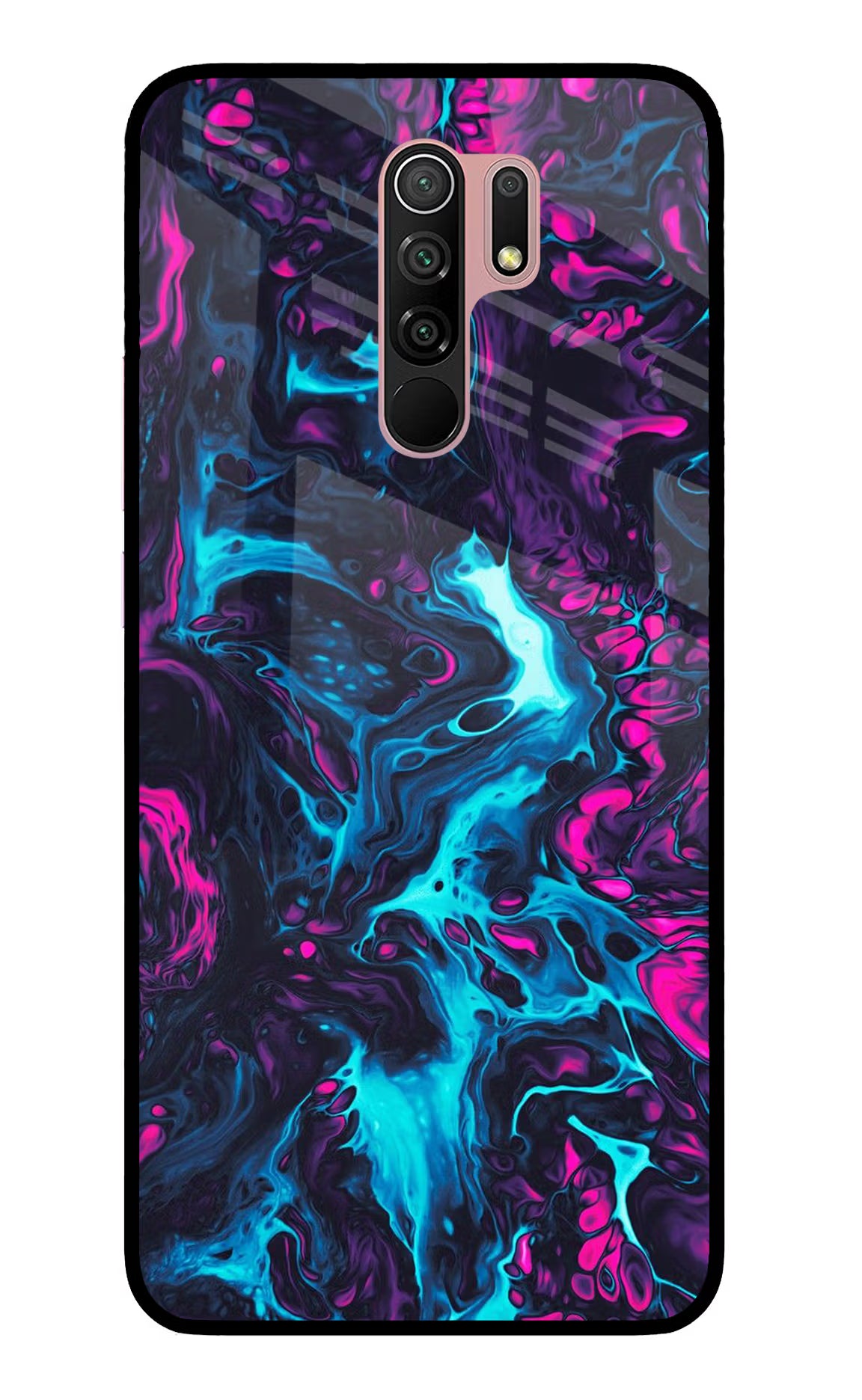 Abstract Redmi 9 Prime/Poco M2/M2 reloaded Glass Case Back Cover by Casekaro